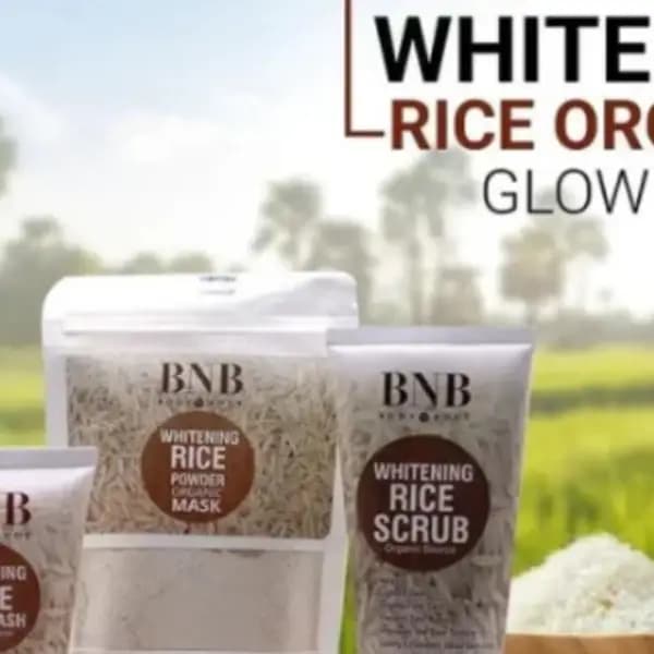 BNB Rice Extract Bright & Glow Kit  3 in 1 Whitening, Brightening & Glow Facial for Girls and Women